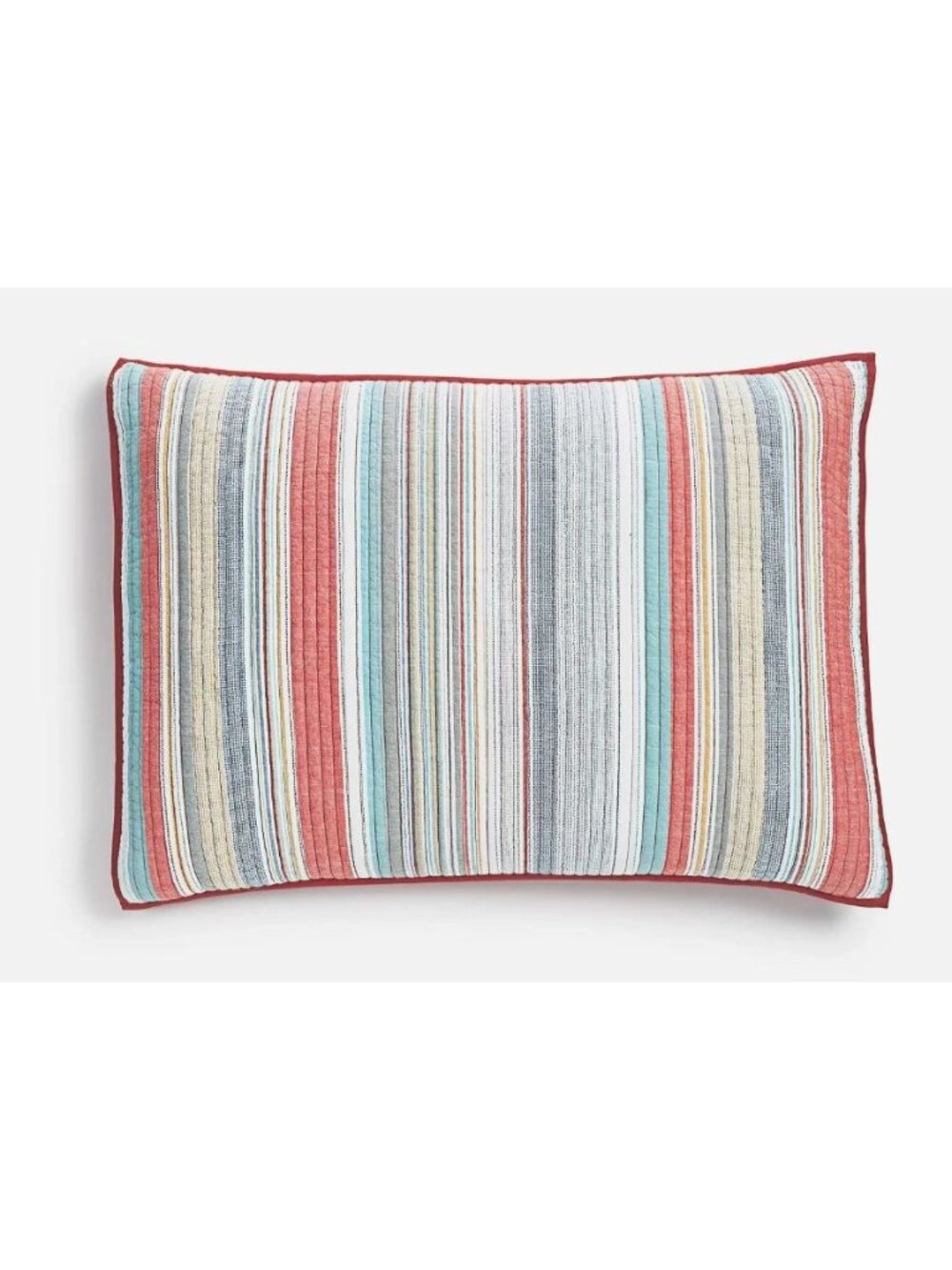 Martha Stewart Collection Backyard Yarndye 100% Cotton Standard Sham - Multicolo
